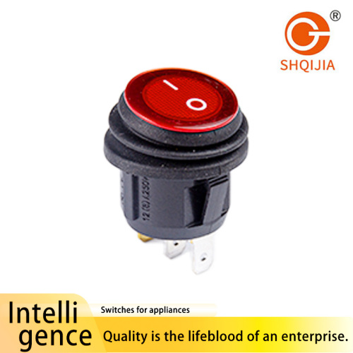 Interruptor basculante impermeable iluminado redondo SHQIJIA