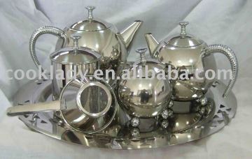 11pcs stainless steel tea with milk kettle set(kettle, tea kettle, teapot)