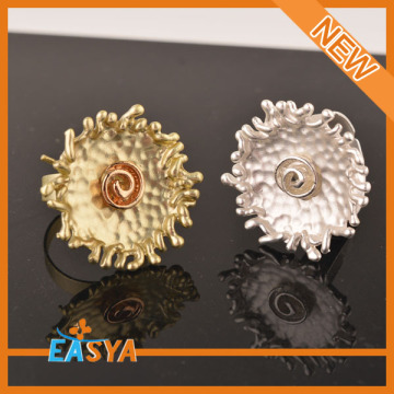 Desain cincin emas tidak teratur putaran lingkaran Fashion baru