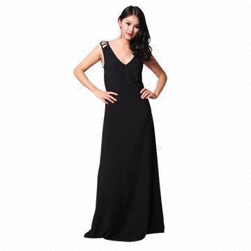 Women's woven fashionable long party dress with good-quality