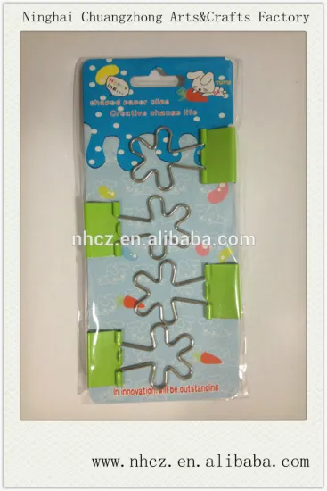 Green Flower Shaped Binder Clips