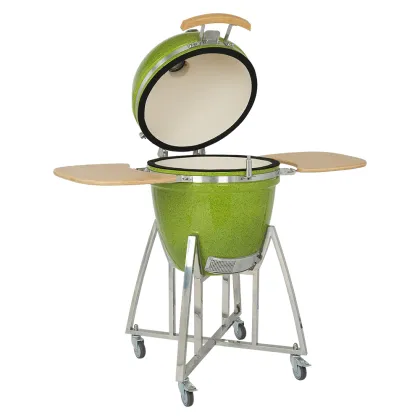 SEB KAMADO 21inch Glossy Green Egg Smoker Barbecue Grill Bbq Outdoor Kitchen Charcoal Kamado Grill