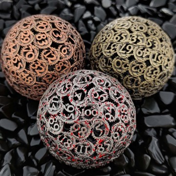 Unique Metal D100 Dice Set for Dungeons and Dragons Board Games