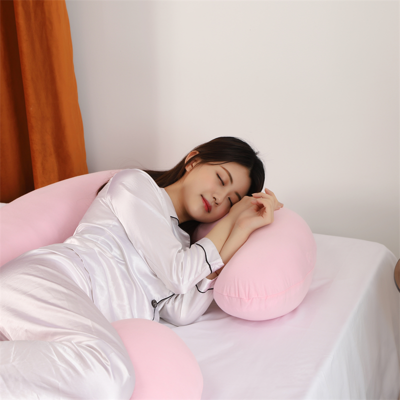 oreiller de grossesse avec couvercle de couche de velours ou d&#39;air