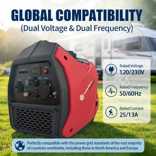 Generador inversor portátil de doble voltaje de 3000 W