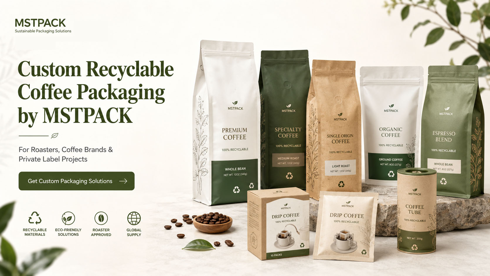 MSTPACK custom recyclable coffee packaging so