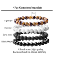 8mm gemstone gem treatment crystal elastic bead bracelet