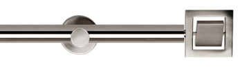 2 square finial curtain rod
