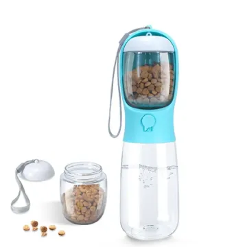 Portable 2-in-1 Leak Proof Dog Bowl Water Bottle for Traveling