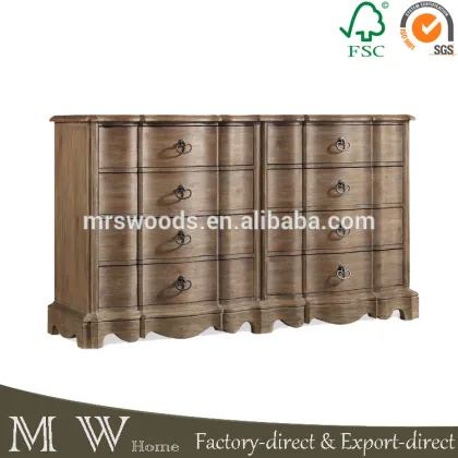 french recycled reclaimed wooden furniture drawer dresser, dresser with drawers, drawer dresser