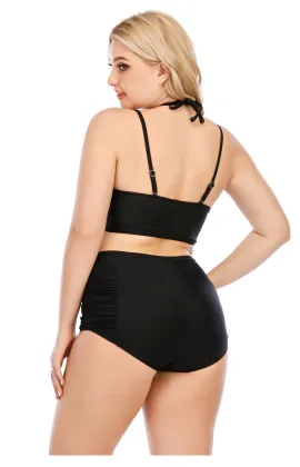 2024 Splicing Bikini Swimwear: Plus Size Women's L-4XL Two-Pieces Set