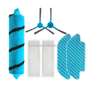 Cecotec Conga 4090/4490/4690 Kit de reemplazo: cepillo, cepillo lateral, filtro Hepa y tela de mop