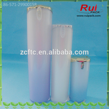 20/30/50/80/120ml two layers pyramid round cosmetic acrylic bottles in light blue/purple/white