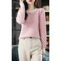 All wool knitted sweater for aged women