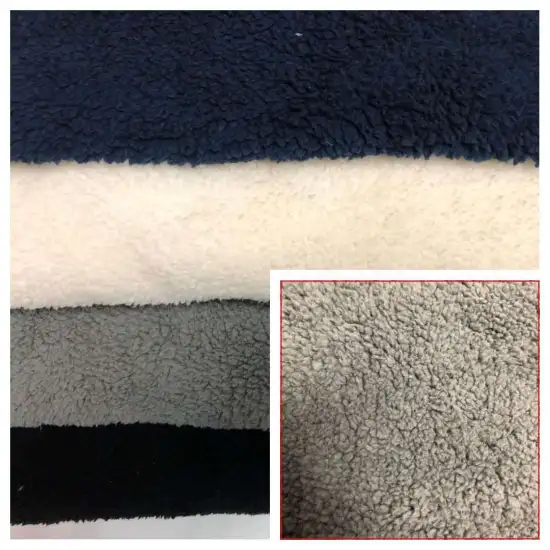 100% Polyester Shu Velveteen Fleece Fabric In Dyed