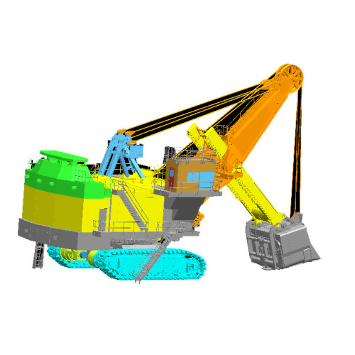 Wire rope electric shovel