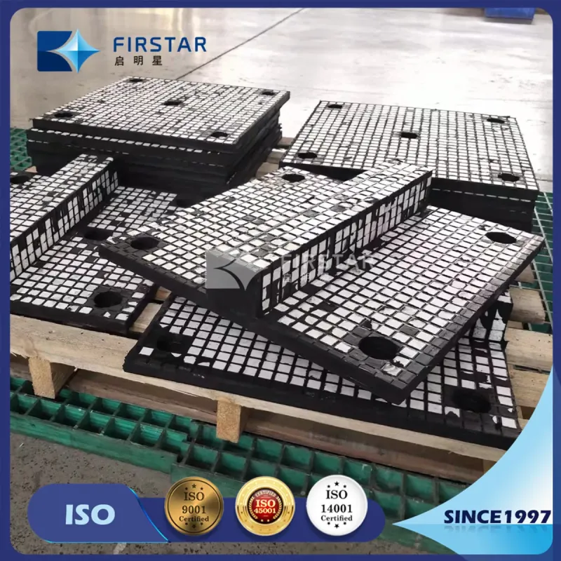 Alumina Wear Resistant Lining Vulcanized in Rubber with Steel Backing