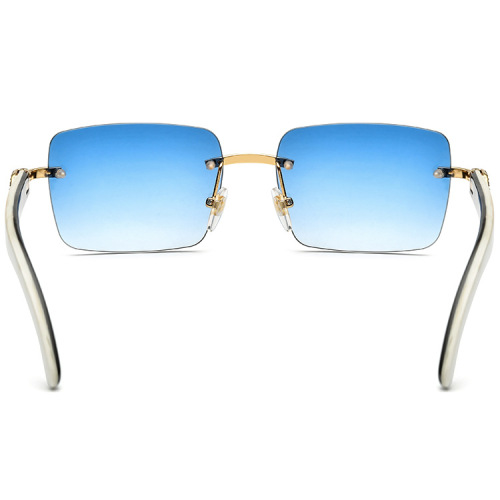 Luxury Buffalo Horn Sunglasses Rimless White Horn Sunglasses Supplier