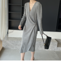 Robes de pull côtelé sexy des femmes