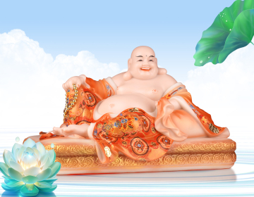 White Marble Reclining Maitreya Buddha