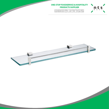Bathroom single glass shelf