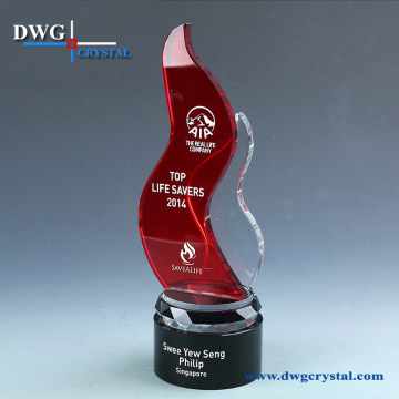 Custom k9 new design crystal trophy award plaques