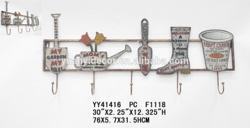 Garden design metal wall hooks
