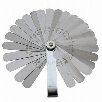 Chrome-plated Feeler Gauge with 3-inch Blade, Available in Various Sizes