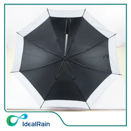 30 inch straight UV proof gray black color custom golf umbrella
