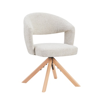 Grey Velvet Rotating Dining Room Chairs