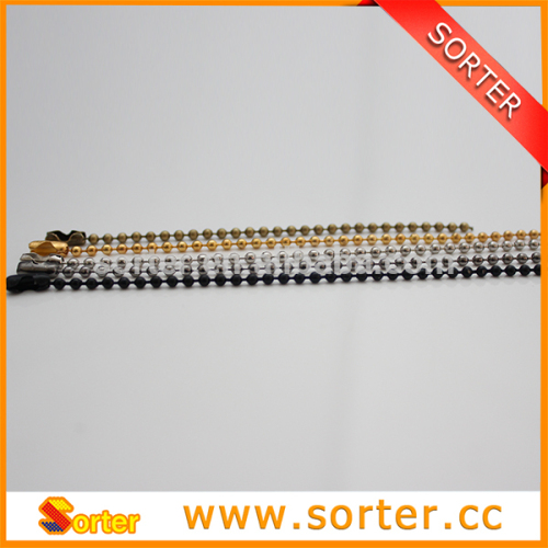 Stainless steel ball chain connector clasps for necklace