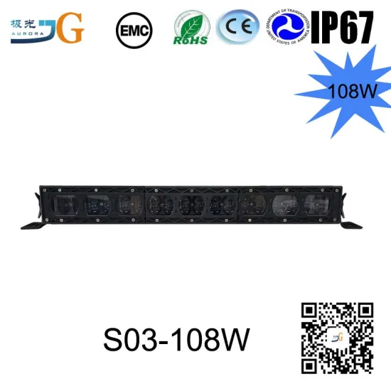 Car Logo Led Light Bar 9720LM 20" 108W Led Offroad Light