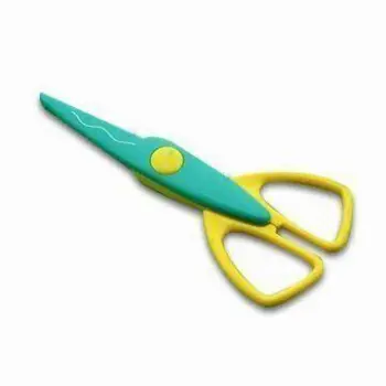 Student/Zig Zag Scissors, Logo Available, with 5.5-inch Length and 1.0mm Thickness