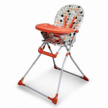 Baby High Chair with Removable, Washable Straps and Compact Flat Fold for Easy Storage