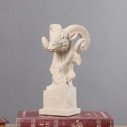 house decoration resin wolf head sculpture