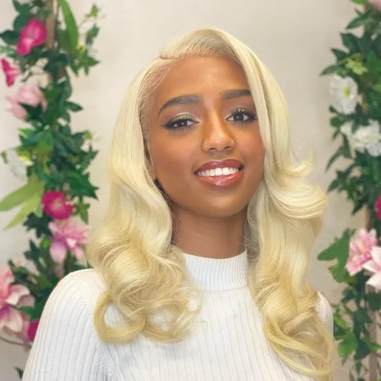 Cheap Human Hair Full Lace Wig Brazilian 613 Blonde Frontal Lace Human Hair Wig, 613 Virgin Human Hair Lace Front Wig