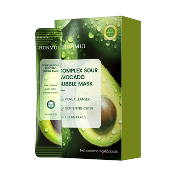 Nalan Complex Acid Avocado Bubble Mask - diepe reiniging, mee -headverwijdering en hydraterende crème voor gevoelige huid