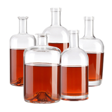Borosilicate Glass Liquor Bottles: 750ml and 500ml with Ancient Ship Design