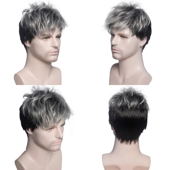 Wholesale price short wig man synthetic wig for men