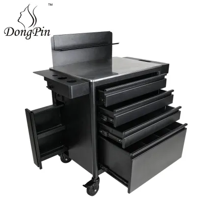 Dongpin Iron Tattoo Kits Equipment Workstation Trolley with Cabinet