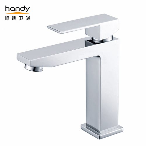 Vessel Sink Mixer Stylish Square Type Single Cold Chrome basin faucet Supplier