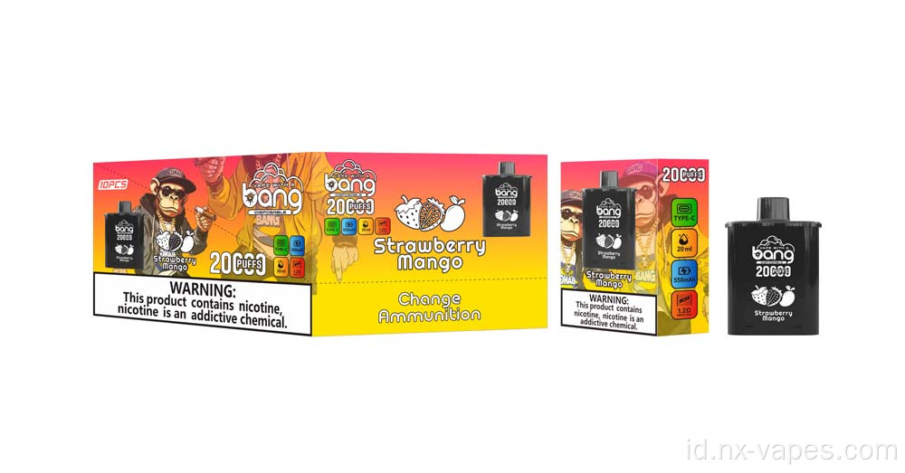 Bang 20k puff ganti kartrid cartridge sekali pakai grosir vape