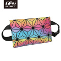 Geometric gradient color makeup bag for women