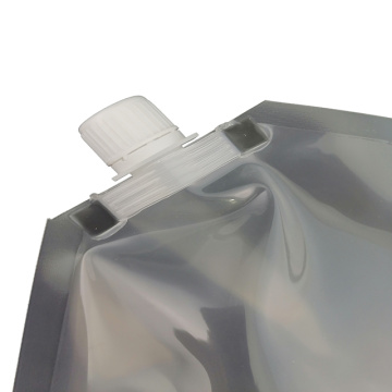 Food package plastic spout doypack wine bag with-handle