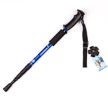 Aluminum 6061 Four-Section Trekking Poles for Hiking and Walking