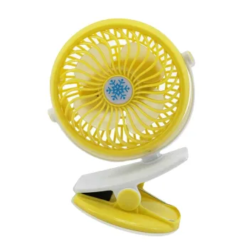 Portable Rechargeable Mini Silent USB Fan with Rotating Head and Clip