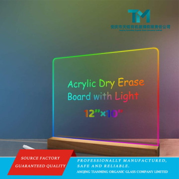 Light Up Clear Acrylic Dry Erase Writing Board