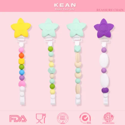 Silicone Pacifier Teething Chain Baby Pacifier Clip