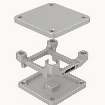Изготовленные на станке с ЧПУ детали для противоударного крепления камеры