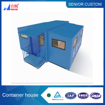 Earthquake Relief Foldable container,Extensible containers house with 2 bedroom , one bathroom